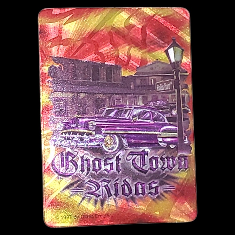 Vintage Prism Ghost Town‎ Ridas Lowrider Sticker By Olaes 1997 (Etched Foil) NOS